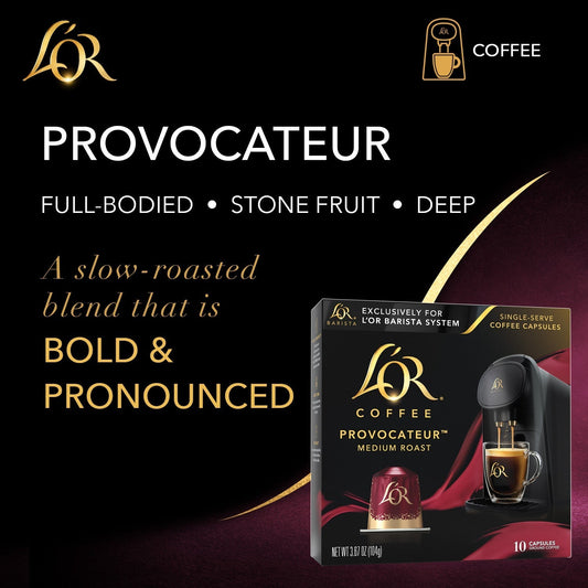 Provocateur is a slow roasted blend that is bold and pronounced.
