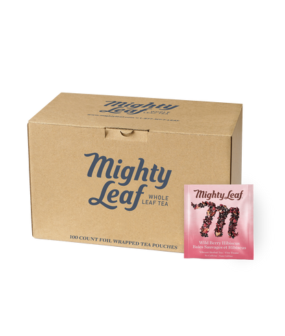 Mighty Leaf Wild berry hibiscus tea - 100 ct foil tea pouches