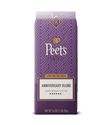 Purple coffee bag with 'Peet's' branding on a white background
