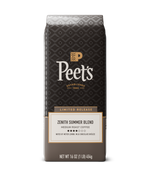Peet's Coffee bag with 'Zenith Summer Blend' on a white background