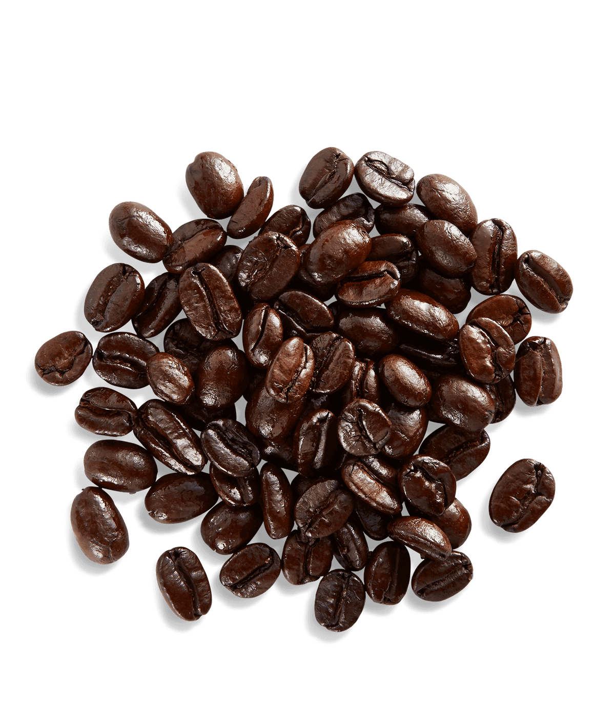 Peet's French Roast Coffee beans shown up close with detail