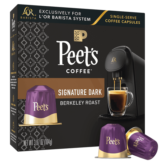 Image of Peet's Berkeley Roast Coffee Box with Capsules.