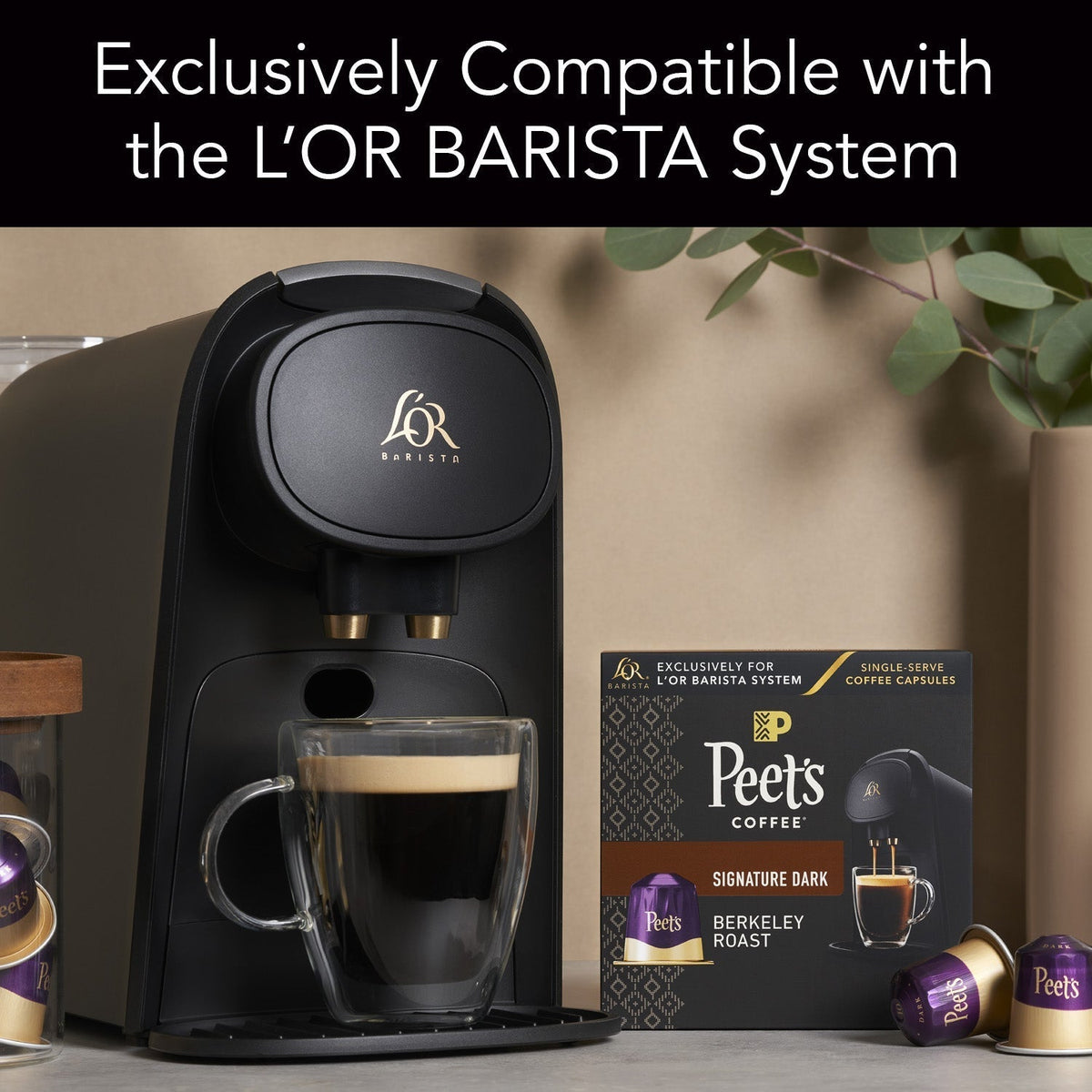 Exclusively compatible with the L'OR BARISTA System